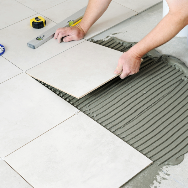 Ceramic tiles installation