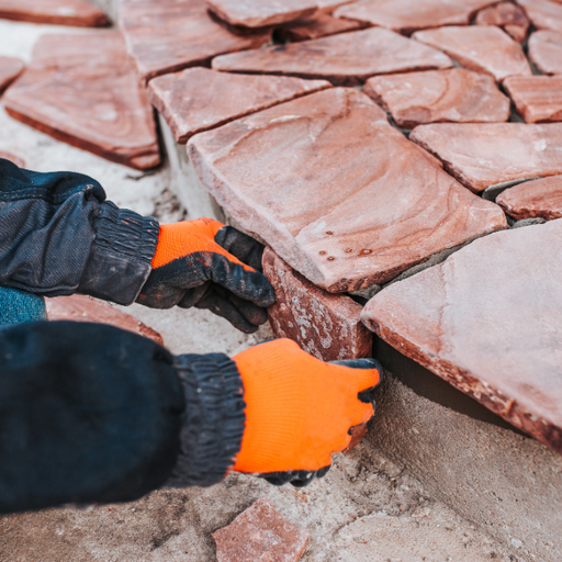 Natural stone tile installation